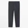 Pantalon en laine à motif pied-de-poule Pantalon en laine à motif pied-de-poule