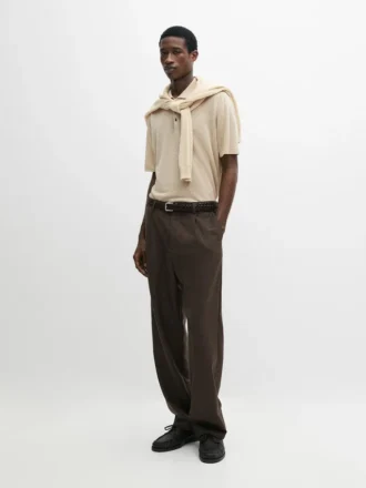 Pantalon en laine à pinces
