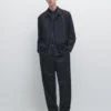 Pantalon en laine texturée Pantalon en laine texturée