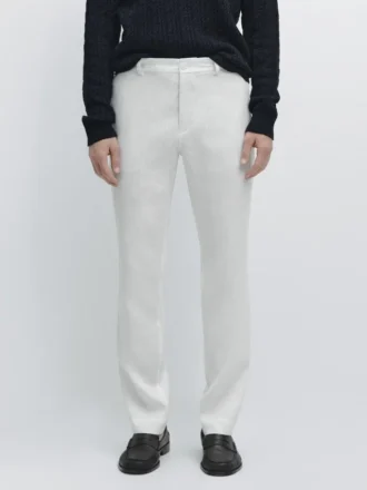 Pantalon en lin à coupe fuselée
