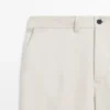 Pantalon en lin léger avec motif à chevrons Pantalon en lin léger avec motif à chevrons