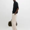 Pantalon en lin Total Look avec détail à la taille