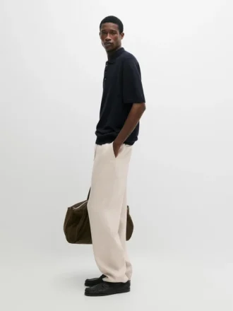 Pantalon en lin Total Look avec détail à la taille