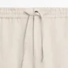Pantalon en lin Total Look avec détail à la taille
