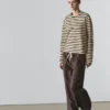 Pantalon en mélange de laine avec cordon de serrage contrasté Pantalon en mélange de laine avec cordon de serrage contrasté