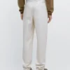 Pantalon en sergé de coton avec ceinture élastiquée Pantalon en sergé de coton avec ceinture élastiquée