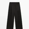 Pantalon fluide avec détails plissés Pantalon fluide avec détails plissés
