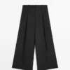 Pantalon fluide avec pinces Pantalon fluide avec pinces