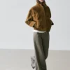 Pantalon à jambes larges avec détails rayés