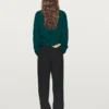 Pantalon à jambes larges à fines rayures Pantalon à jambes larges à fines rayures