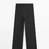 Pantalon à jambes larges à fines rayures Pantalon à jambes larges à fines rayures