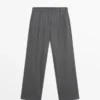 Pantalon à pinces à fines rayures Pantalon à pinces à fines rayures