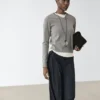 Pantalon plissé en mélange de laine Pantalon plissé en mélange de laine