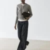 Pantalon plissé en mélange de laine Pantalon plissé en mélange de laine