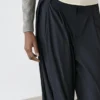 Pantalon plissé en mélange de laine Pantalon plissé en mélange de laine