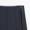 Pantalon plissé en mélange de laine Pantalon plissé en mélange de laine