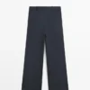 Pantalon plissé en mélange de laine Pantalon plissé en mélange de laine