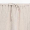 Pantalon sarouel 100 % lin en maille gaufrée Pantalon sarouel 100 % lin en maille gaufrée