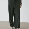 Pantalon sarouel en laine avec détail de cordon