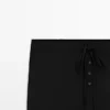 Pantalon sarouel en laine avec détail de cordon