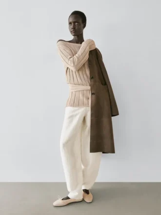 Pantalon sarouel en mélange de lin