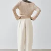Pantalon sarouel en mélange de lin Pantalon sarouel en mélange de lin