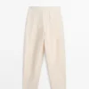 Pantalon sarouel en mélange de lin Pantalon sarouel en mélange de lin