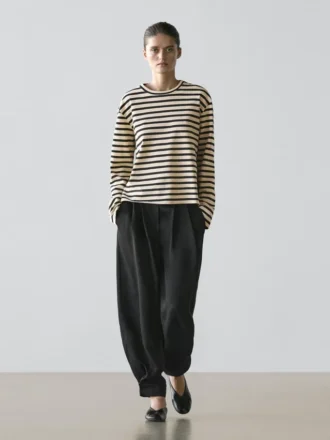 Pantalon sarouel en tissu fluide