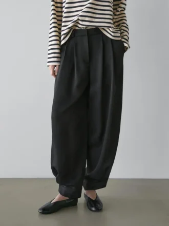 Pantalon sarouel en tissu fluide