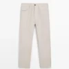 Pantalon semi-jogger en lin Pantalon semi-jogger en lin