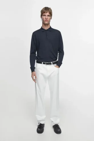 Pantalon slim effet denim