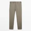 Pantalon slim en coton mélangé Pantalon slim en coton mélangé