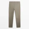 Pantalon slim en coton mélangé Pantalon slim en coton mélangé