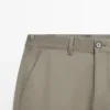 Pantalon slim en coton mélangé Pantalon slim en coton mélangé