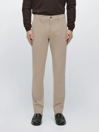 Pantalon slim en mélange de coton