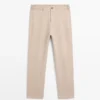 Pantalon slim en mélange de coton Pantalon slim en mélange de coton