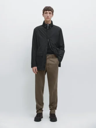 Pantalon slim à micro-texture