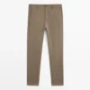 Pantalon slim à micro-texture Pantalon slim à micro-texture