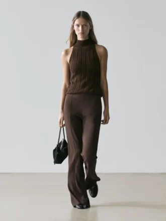 Pantalon évasé avec poche