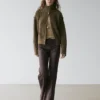 Pantalon évasé ciré Pantalon évasé ciré