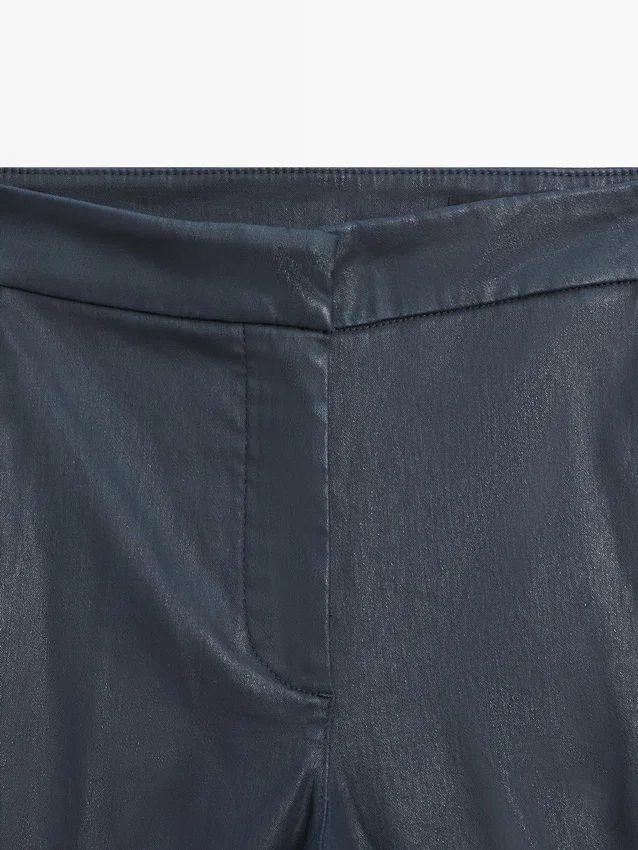 Pantalon évasé ciré Pantalon évasé ciré