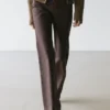 Pantalon évasé ciré Pantalon évasé ciré