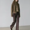 Pantalon évasé ciré Pantalon évasé ciré