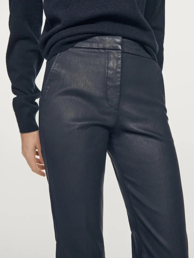 Pantalon évasé ciré Pantalon évasé ciré
