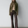 Pantalon évasé ciré Pantalon évasé ciré