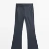 Pantalon évasé ciré Pantalon évasé ciré