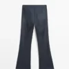 Pantalon évasé ciré Pantalon évasé ciré