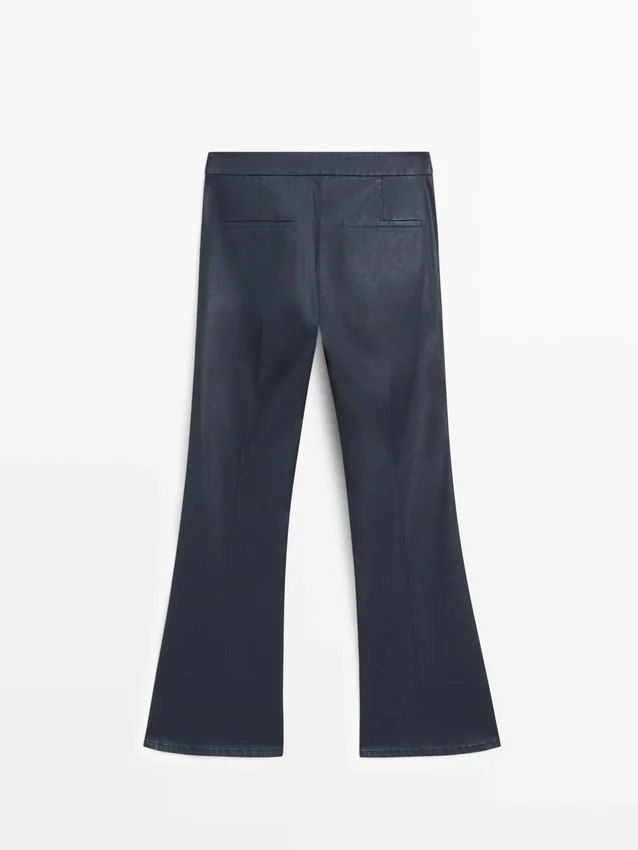 Pantalon évasé ciré Pantalon évasé ciré