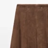 Pantalon évasé en cuir suédé Pantalon évasé en cuir suédé