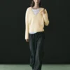 Pantalon évasé à fines rayures Pantalon évasé à fines rayures